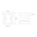 LED mistlicht met zwarte rand | 12-24v | 40cm. kabel | 80FME-80FME-80FME-3
