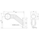 Links | LED breedtelamp met schuine steel | 12-36v | 1