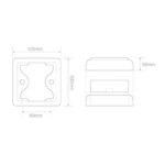 LED knipperlicht met zwarte rand | 12-24v | 40cm. kabel | 80AME-80AME-80AME-2