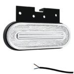 LED markeringslicht wit | 12-24v | 50cm. kabel | M10MV-750W-FT-070 B+K LED-M10MV-750W