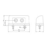 LED kentekenverlichting | 12-36v | met connector 0
