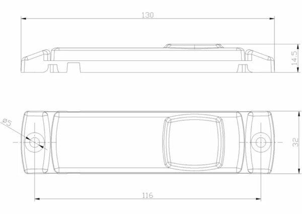 LED markeringslicht wit | 12-24v | 1