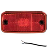 LED markeringslicht rood | 12-24v | 50cm. kabel | M10MV-600R-FT-019 C LED-M10MV-600R