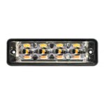 Ultra platte Slimline LED flitser 4 LED's | R65 | Amber | 10-30v | S11F4002--S11F4002