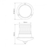 LED flits zwaailamp | 10-30v | met PC enkel bouts montagevoet | R10 | EQPR10ABM-SB-EQPR10ABM-SB-EQPR10ABM-SB-2