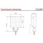 LED Achteruitrijwerklamp | 12-24v | 12watt | 660 lumen | ECE-R23 | 7312BM-7312BM-7312BM-5