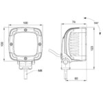 LED werklamp | 2800 lumen | Multivoltage ADR | 150cm. kabel | WF-3628ADR-FT-036 LED KN ALU 2800-WF-3628ADR-3