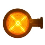 LED pendellamp amber | korte steel | heldere lens | 12-24v | MB-1010A-LKD 2590-MB-1010A-3