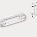 Montagesteun wit | 200-serie markeringslicht voor lampenbeugel | M10MS-200W-FT-015 PG T-M10MS-200W