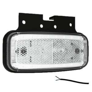 LED markeringslicht wit | 12-24v | 50cm. kabel | MV-1250W-FT-075 B+K LED-MV-1250W