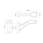 Links | LED breedtelamp | 12-24v | 30cm. kabel | rood-wit-amber | 1007LE-1007LE-1007LE-6