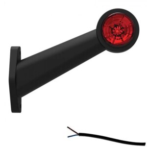 Rechts | LED breedtelamp | schuine steel | 12-36v | 20cm. kabel | M10BV-502RW-FT-009 E LED (NO SET ONLY RIGHT VERSION)-M10BV-502RW