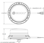LED R65 Zwaailamp 12-24v Amber - CISPR25 - IP69K 1-Bouts | EB5101AA-EB5101AA-EB5101AA-2