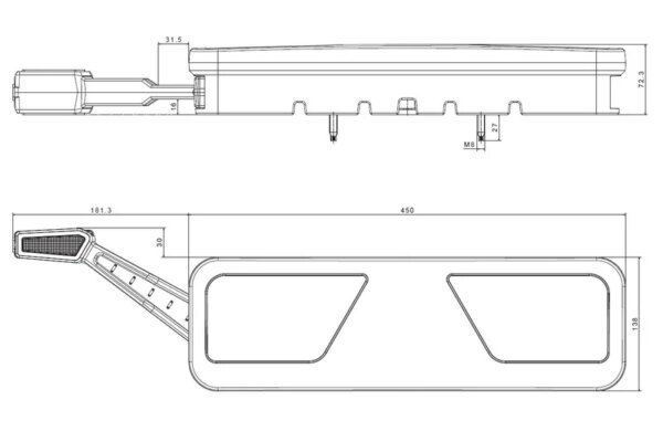 Links | LED Trailerlamp | 24v | Full LED | Canbusproof | 7-PIN AMP connector | VC-7011B7-FT-700-146 L AMP 7 PIN-VC-7011B7-6