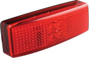 LED markeringslicht rood | 12-24v | 20cm. kabel | 1490RM-1490RM-1490RM