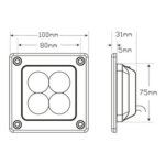 LED Achteruitrijwerklamp | 12 watt | 660 lumen | 12-24v | ECE-R23 | 73120BM-73120BM-73120BM-6