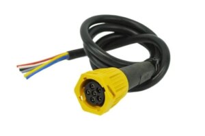 Links | 6-PIN bajonet aansluiting | met 200cm. kabel | V10AC-201B6-WTY BAJONET L 6 PIN M20-V10AC-201B6