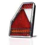 Links | LED achterlicht | driehoek model | 12v | 6-functie | 100cm. Kabel | VC-3301-FT-277 L LED-VC-3301