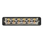 LED flitser 6 LED's | R65 | ultra platte slimline | amber | 10-30v | S11F6002--S11F6002