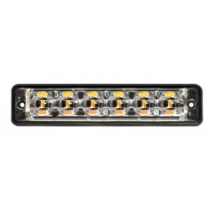 LED flitser 6 LED's | R65 | ultra platte slimline | amber | 10-30v | S11F6002--S11F6002