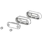 LED markeringslicht inbouw rood | 12-24v | 5m. kabel | MV-2400R-5M-FT-073 C LED M50-MV-2400R-5M-9