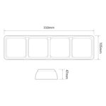 Viervoudige zwarte omlijsting | 80 Series | 80B4B-80B4B-80B4B-2