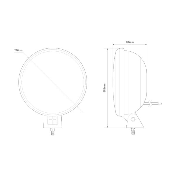 LED R112 verstraler | met dagrijverlichting | 12-24v | 30cm. kabel | DL226-DL226-DL226-10
