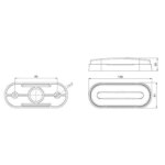 LED markeringslicht rood | 12-24v | 50cm. kabel | M10MV-700R-FT-070 C LED-M10MV-700R-2