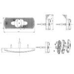 LED zij-markering met knipperlichtfunctie | 12-36v | 50cm. kabel | M14ZK-300A-LKD 2218-M14ZK-300A-6