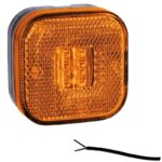 LED markeringslicht amber | 12-24v | 50cm. kabel | M10MV-900A-FT-027 Z LED-M10MV-900A