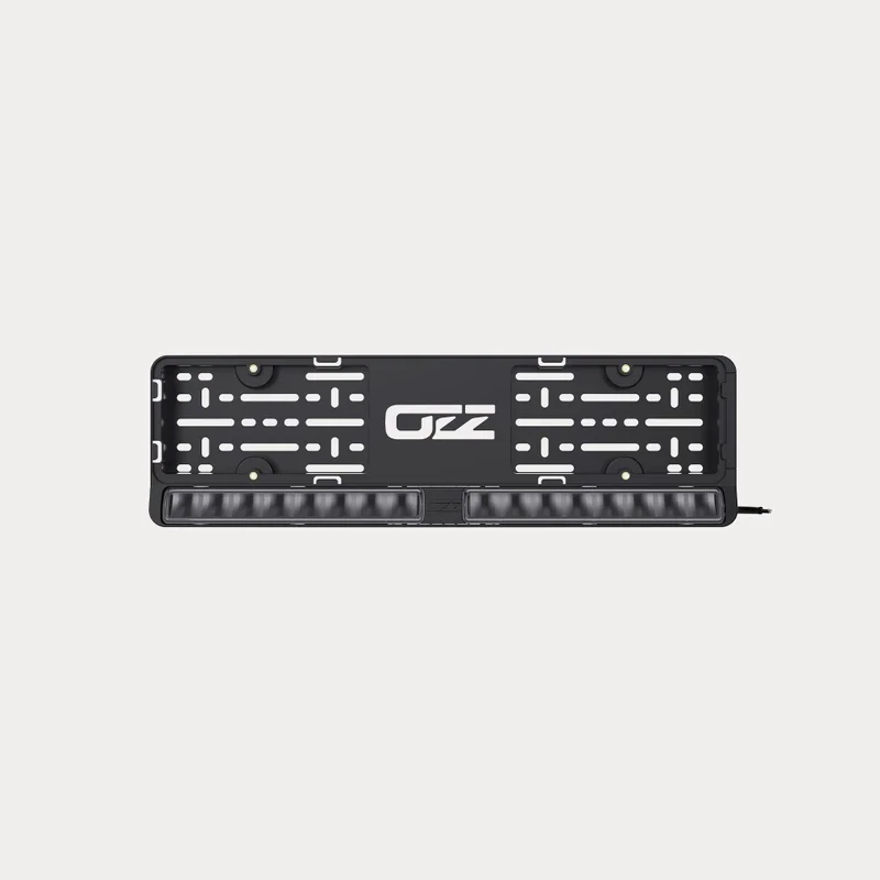 OZZ DLP1 kentekenplaathouder met zwarte lightbar (2 lichtbronnen)-88219-88219