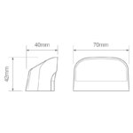 LED kentekenverlichting 12-24V 1m. kabel & 1P connector | 41BLM1P-41BLM1P-41BLM1P-4