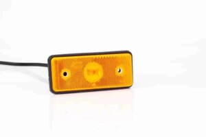 LED markeringslicht amber | 12-24v | 50cm. kabel met 0