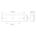 LED achterlicht slimline | 12-24v | 0