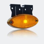 LED markeringslicht ovaal amber met steun | 12-24v | 0.75mm.2 connector | MV-5860A--MV-5860A