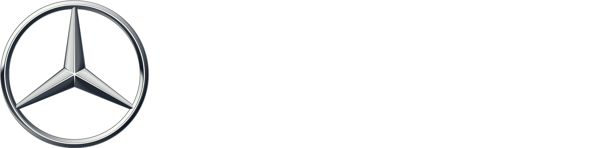Mercedes logo white