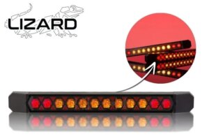 LED achterlicht Slimline universeel dynamisch knipperlicht kabel 12-24V 50cm kabel-LZD 3141-VC-5710