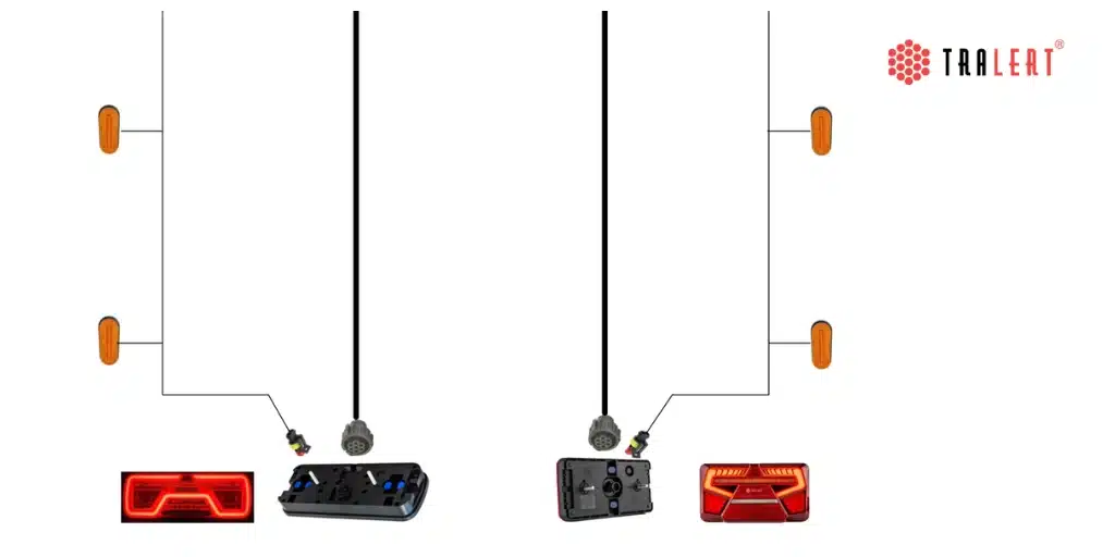 Aansluitschema meeknipperende zijverlichting