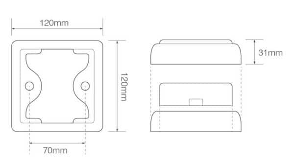 Enkele chromen beugel | 100 Series | 100B1C - Afbeelding 2
