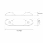 LED interieurverlichting | excl. schakelaar | 10cm kabel | wit | 12v |. | koud wit licht | 1016-12 - Afbeelding 2