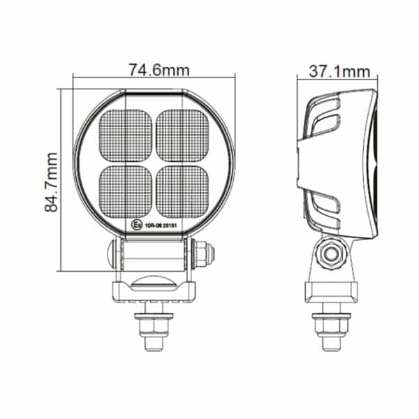 LED ECE-R23 werklamp 2929lm | 9-30v | 50cm + DT-connector - Afbeelding 10