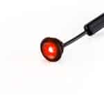 LED markeerlicht rood met R65 flitser 12-24v 200cm kabel - Afbeelding 2