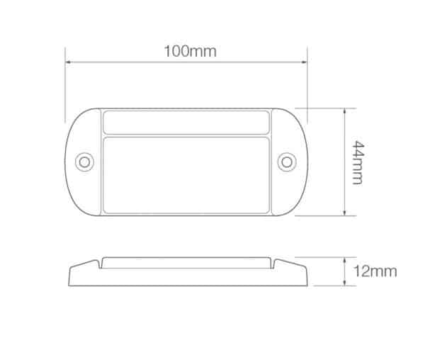 LED markeringslicht wit | 12-24v | 40cm. kabel | 44WME - Afbeelding 2