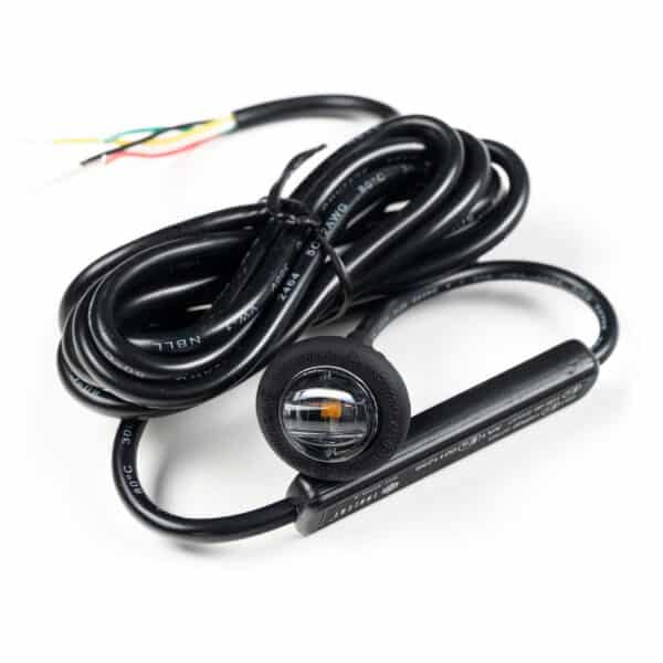 LED markeerlicht wit met R65 flitser 12-24v 200cm kabel - Afbeelding 6