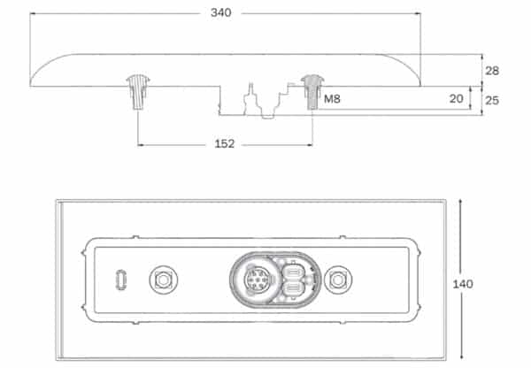 LED ADR achterlicht links verticaal 12-24v 7-PIN's + 2x SS - Afbeelding 2