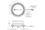 LED R65 Zwaailamp 12-24v Amber-transparant-CISPR-IP69K-3-Bouts | EB5102CA - Afbeelding 2