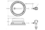 LED R65 Zwaailamp 12-24v Amber - CISPR25 - IP69K - Magneet
  | EB5104AA - Afbeelding 2