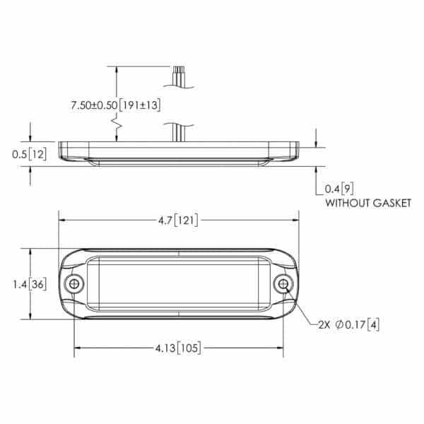 LED flitser 6-LED | R65 | amber | 12-24v | IP69K | ED3801A - Afbeelding 2
