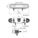LED flitser 6-LED | R65 | rood | 12-24v | ED5000R - Afbeelding 2