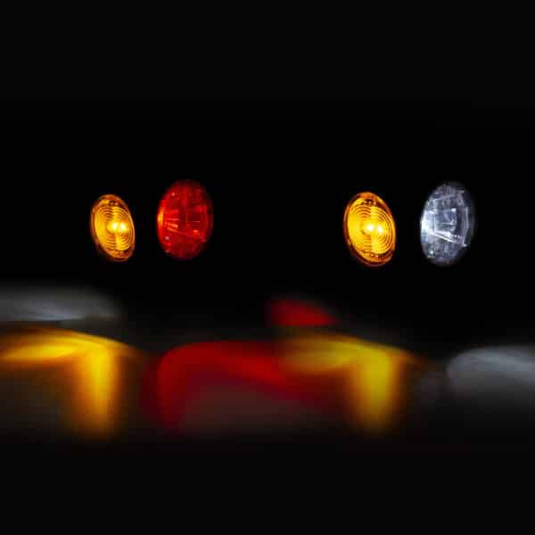 LED Breedtelamp links rood/wit/amber 12-24v 0,5m+1,5mm² con - Afbeelding 3